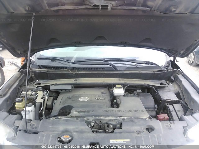 5N1AR2MN2EC711664 - 2014 NISSAN PATHFINDER S/SV/SL/PLATINUM 灰色 照片 10