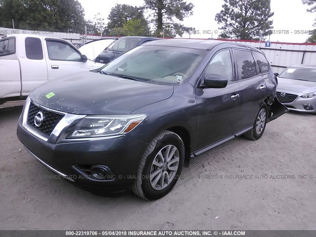 5N1AR2MN2EC711664 - 2014 NISSAN PATHFINDER S/SV/SL/PLATINUM 灰色 照片 2
