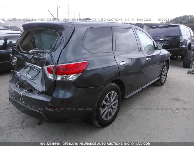 5N1AR2MN2EC711664 - 2014 NISSAN PATHFINDER S/SV/SL/PLATINUM 灰色 照片 4
