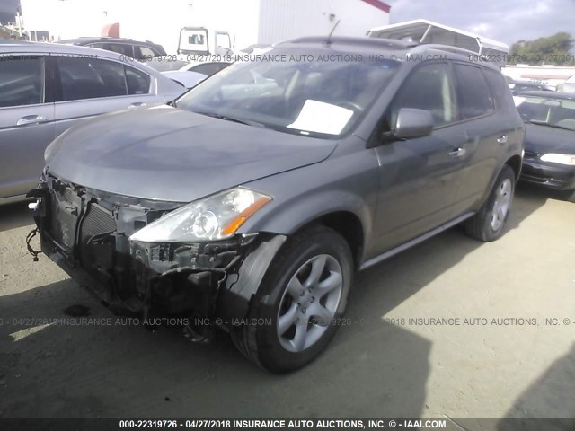 JN8AZ08W47W603368 - 2007 NISSAN MURANO SL/SE/S GRAY photo 2