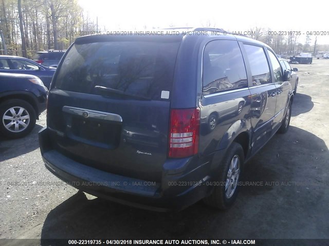 2A8HR54P78R141445 - 2008 CHRYSLER TOWN & COUNTRY TOURING BLUE photo 4