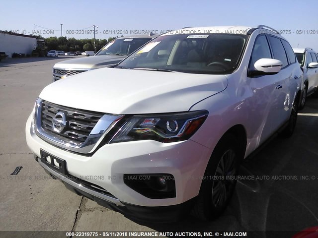 5N1DR2MM9JC632796 - 2018 NISSAN PATHFINDER S/SV/SL/PLATINUM CREAM photo 2