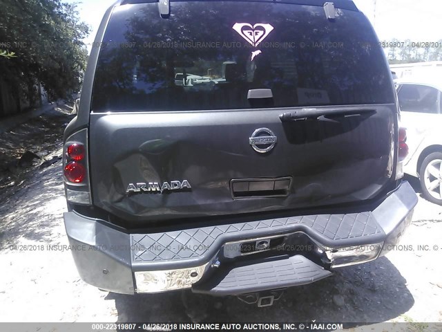 5N1AA08A16N730926 - 2006 NISSAN ARMADA SE/LE Pewter photo 6