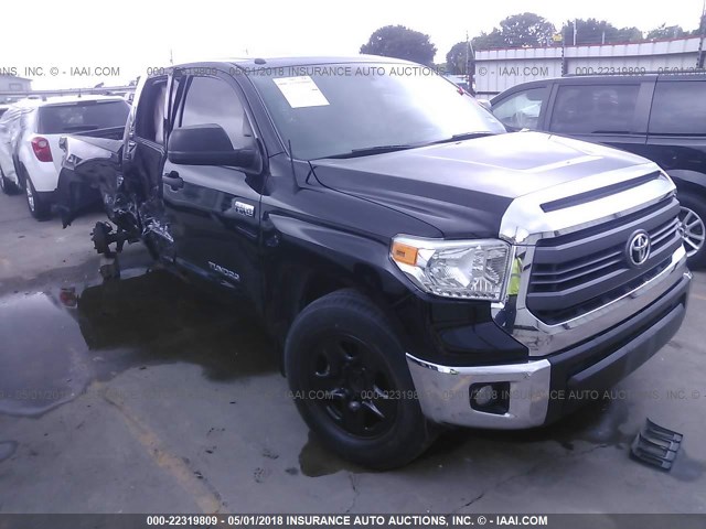 5TFRY5F19EX169445 - 2014 TOYOTA TUNDRA DOUBLE CAB SR/SR5 BLACK photo 1