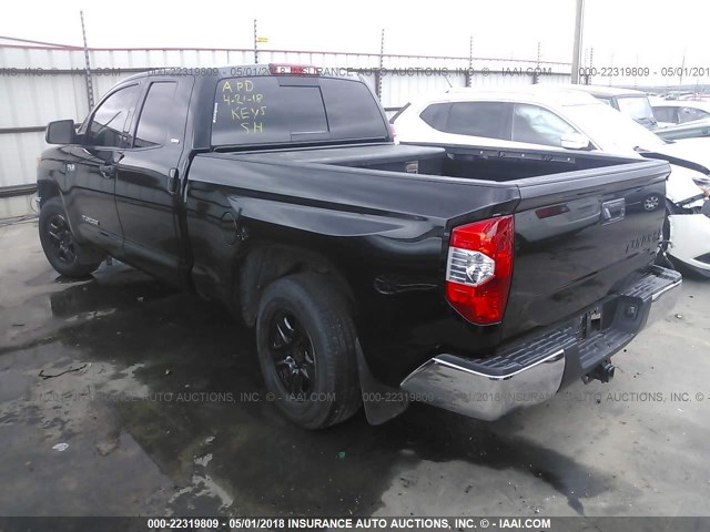 5TFRY5F19EX169445 - 2014 TOYOTA TUNDRA DOUBLE CAB SR/SR5 BLACK photo 3