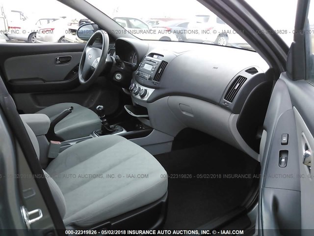 KMHDU4AD9AU926238 - 2010 HYUNDAI ELANTRA BLUE/GLS/SE GRAY photo 5