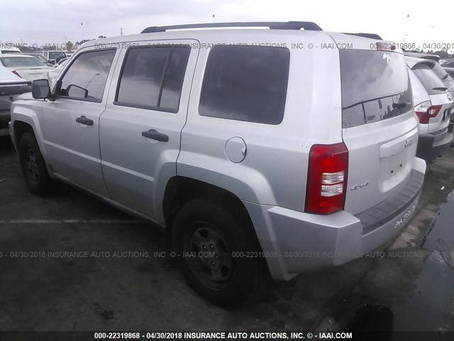 1J8FF28W77D347236 - 2007 JEEP PATRIOT SPORT SILVER photo 3