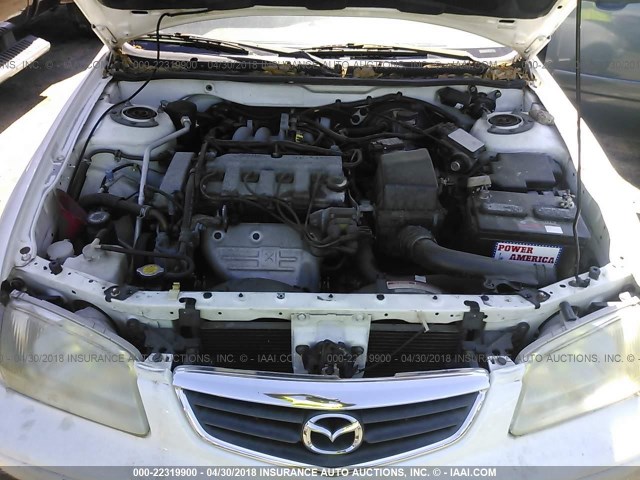 1YVGF22C825264583 - 2002 MAZDA 626 LX WHITE photo 10