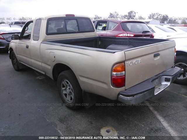 5TEVL52N82Z086910 - 2002 TOYOTA TACOMA XTRACAB GOLD photo 3