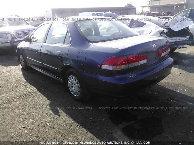 1HGCF86652A033838 - 2002 HONDA ACCORD VALUE BLUE photo 3