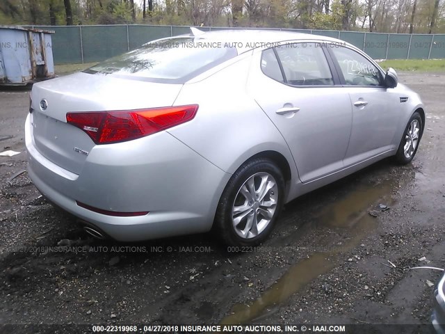 5XXGN4A75CG071779 - 2012 KIA OPTIMA EX SILVER photo 4