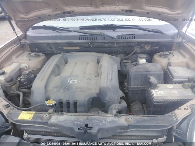 KM8SC73D04U754839 - 2004 HYUNDAI SANTA FE GLS/LX BEIGE photo 10