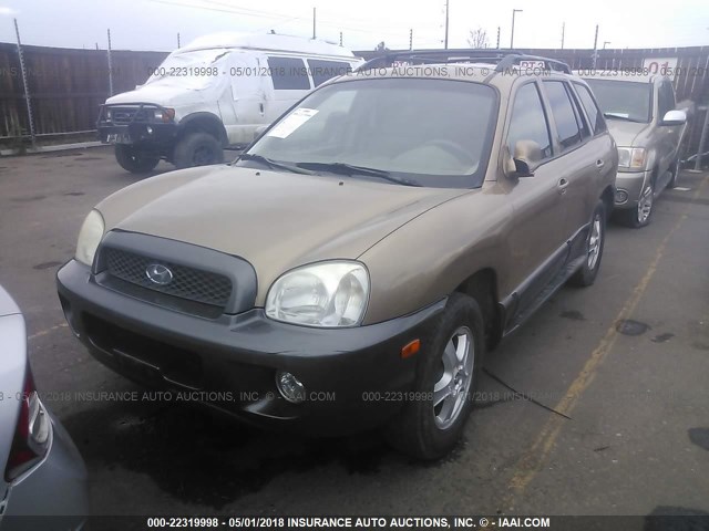 KM8SC73D04U754839 - 2004 HYUNDAI SANTA FE GLS/LX BEIGE photo 2