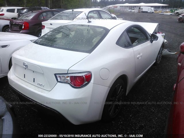 JF1ZNAA1XE9702695 - 2014 TOYOTA SCION FR-S WHITE photo 4