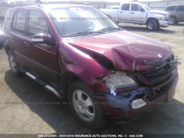 4JGAB54E82A340149 - 2002 MERCEDES-BENZ ML 320 MAROON photo 1