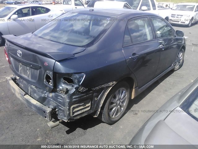 2T1BU4EE4AC454221 - 2010 TOYOTA COROLLA S/LE/XLE GRAY photo 4