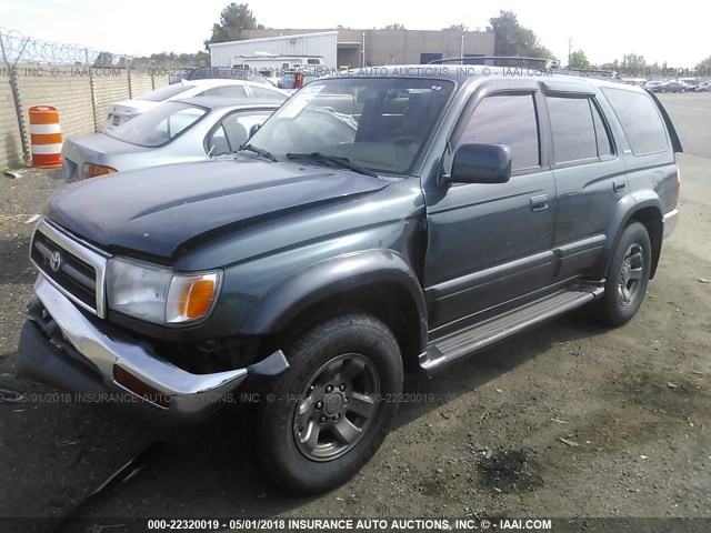 JT3GN87R7W0088593 - 1998 TOYOTA 4RUNNER LIMITED GREEN photo 2