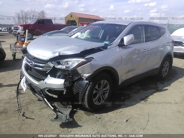 5XYZTDLBXDG071368 - 2013 HYUNDAI SANTA FE SPORT  SILVER photo 2