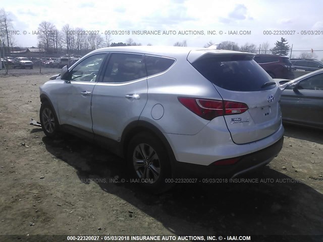 5XYZTDLBXDG071368 - 2013 HYUNDAI SANTA FE SPORT  SILVER photo 3