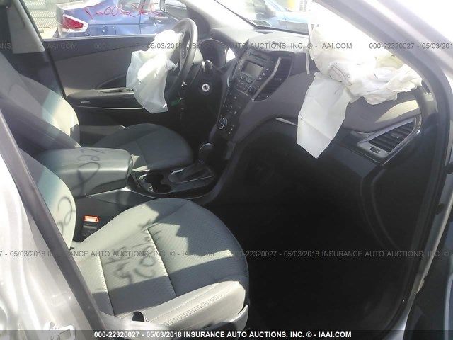 5XYZTDLBXDG071368 - 2013 HYUNDAI SANTA FE SPORT  SILVER photo 5