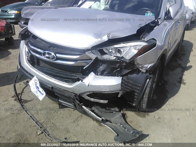 5XYZTDLBXDG071368 - 2013 HYUNDAI SANTA FE SPORT  SILVER photo 6