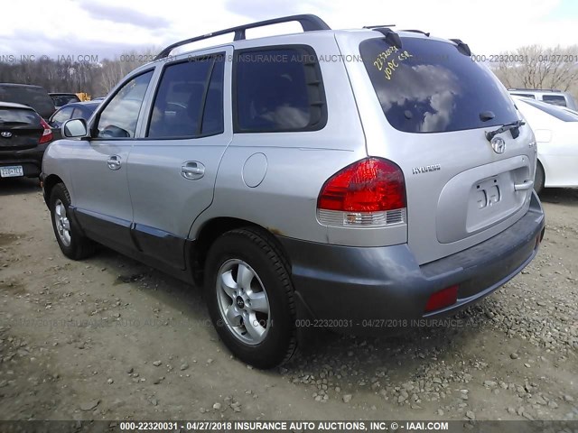 KM8SC73D95U902102 - 2005 HYUNDAI SANTA FE GLS/LX SILVER photo 3