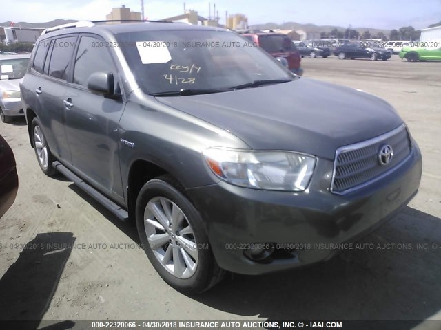 JTEEW44A382010659 - 2008 TOYOTA HIGHLANDER HYBRID LIMITED GREEN photo 1