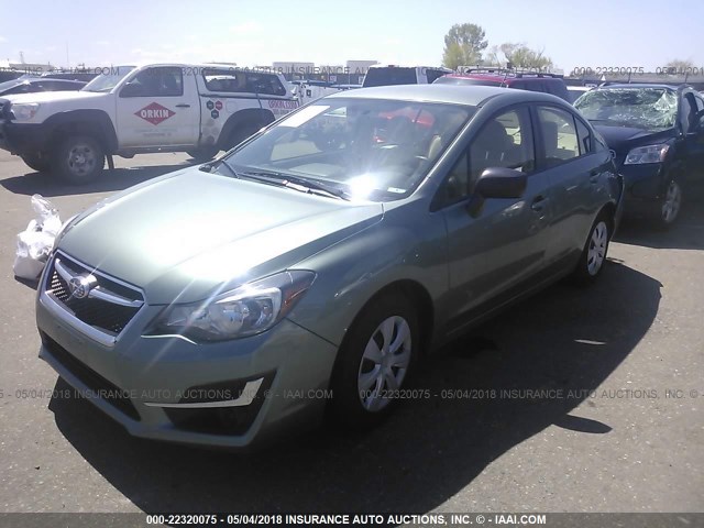 JF1GJAA62GH009904 - 2016 SUBARU IMPREZA GREEN photo 2