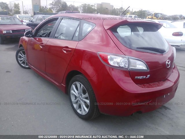 JM1BL1H65A1133315 - 2010 MAZDA 3 S RED photo 3