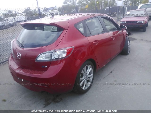 JM1BL1H65A1133315 - 2010 MAZDA 3 S RED photo 4