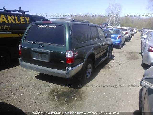 JT3GN86R610181423 - 2001 TOYOTA 4RUNNER SR5 GREEN photo 4