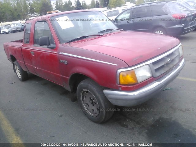 1FTCR14A7SPA03905 - 1995 FORD RANGER SUPER CAB RED photo 1