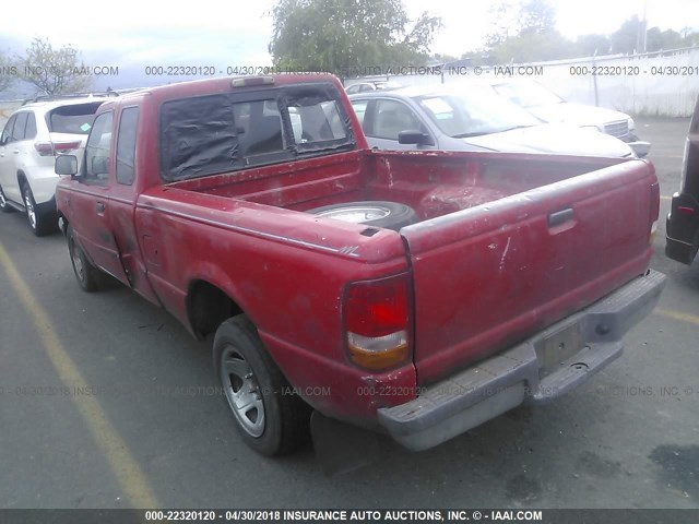 1FTCR14A7SPA03905 - 1995 FORD RANGER SUPER CAB RED photo 3