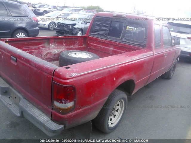 1FTCR14A7SPA03905 - 1995 FORD RANGER SUPER CAB RED photo 4