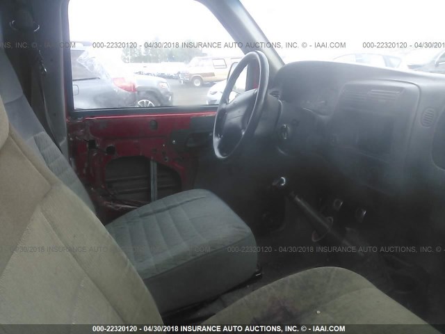 1FTCR14A7SPA03905 - 1995 FORD RANGER SUPER CAB RED photo 5