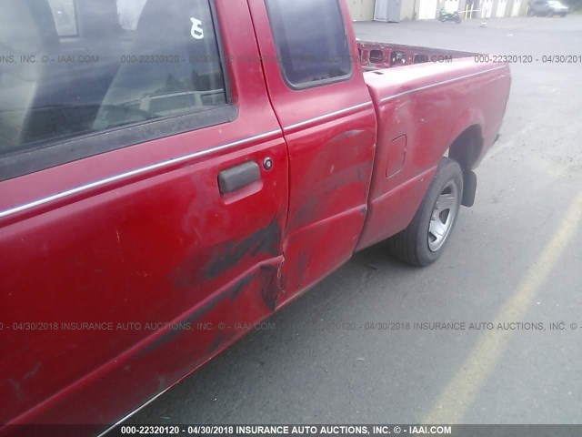 1FTCR14A7SPA03905 - 1995 FORD RANGER SUPER CAB RED photo 6