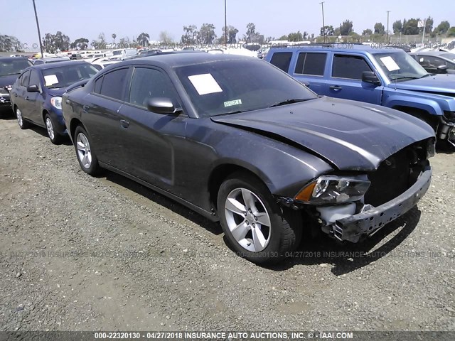 2C3CDXBG2DH688478 - 2013 DODGE CHARGER SE GRAY photo 1