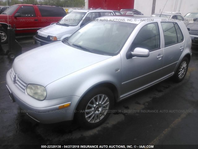 9BWGK61J134065557 - 2003 VOLKSWAGEN GOLF GLS SILVER photo 2