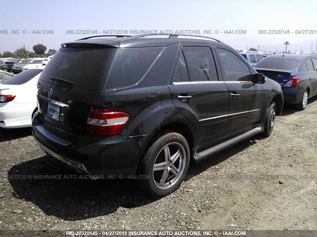 4JGBB75E66A051159 - 2006 MERCEDES-BENZ ML 500 BLACK photo 4