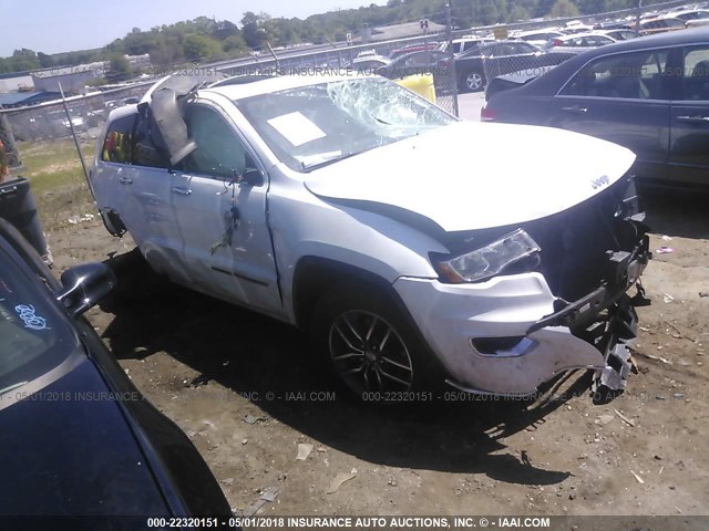 1C4RJFBGXHC734334 - 2017 JEEP GRAND CHEROKEE LIMITED WHITE photo 1