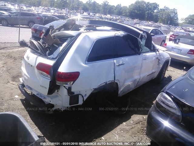 1C4RJFBGXHC734334 - 2017 JEEP GRAND CHEROKEE LIMITED WHITE photo 4