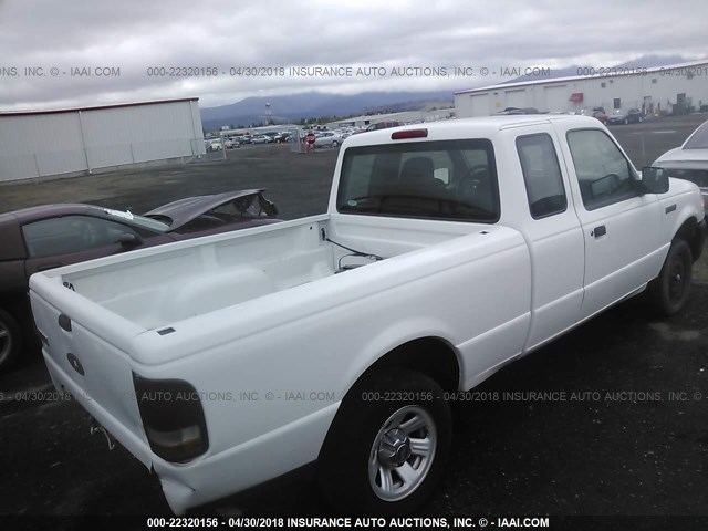 1FTYR14D77PA35339 - 2007 FORD RANGER SUPER CAB WHITE photo 4