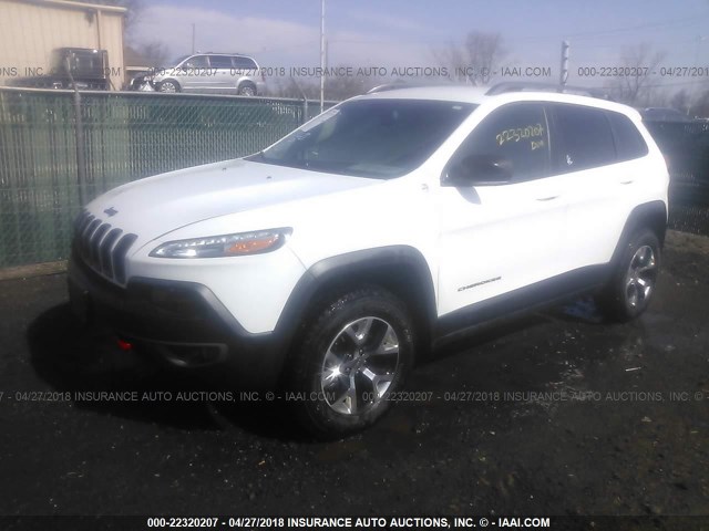 1C4PJMBS4EW239606 - 2014 JEEP CHEROKEE TRAILHAWK თეთრი ფოტო 2