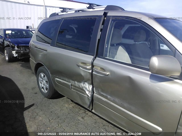 KNDMB233086256175 - 2008 KIA SEDONA EX/LX GOLD photo 6