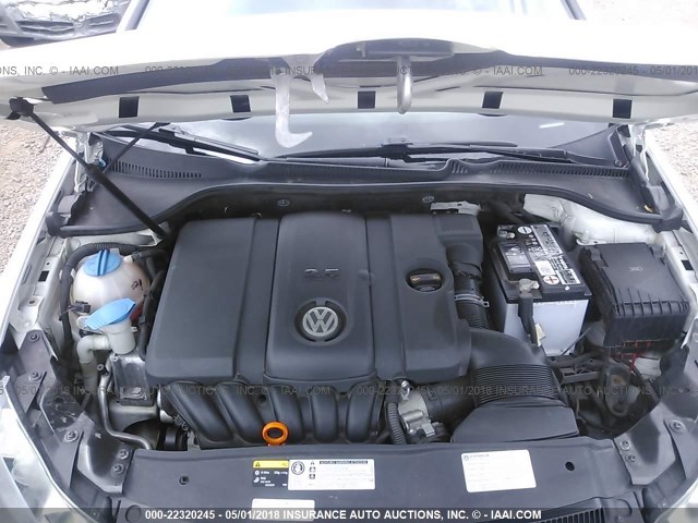 WVWDB7AJ1DW126799 - 2013 VOLKSWAGEN GOLF WHITE photo 10