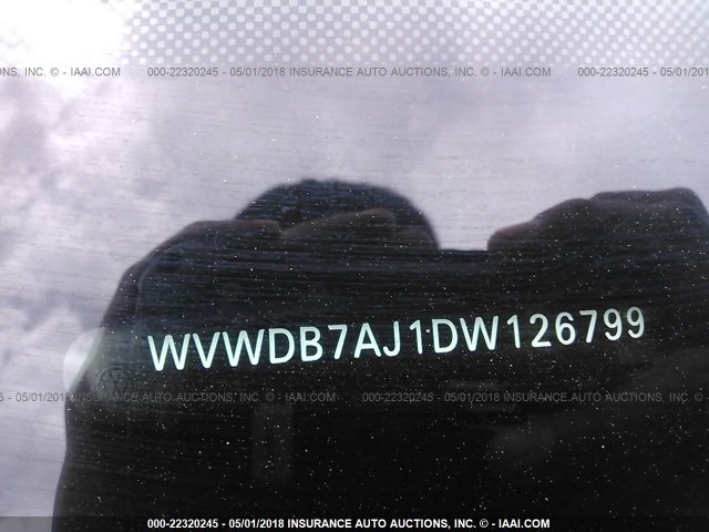 WVWDB7AJ1DW126799 - 2013 VOLKSWAGEN GOLF 白色 照片 9