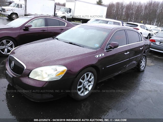 1G4HD57297U124908 - 2007 BUICK LUCERNE CXL MAROON photo 2