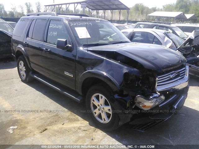 1FMEU63E28UA50757 - 2008 FORD EXPLORER XLT BLACK photo 1