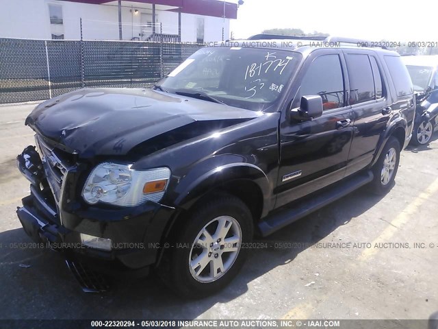 1FMEU63E28UA50757 - 2008 FORD EXPLORER XLT BLACK photo 2