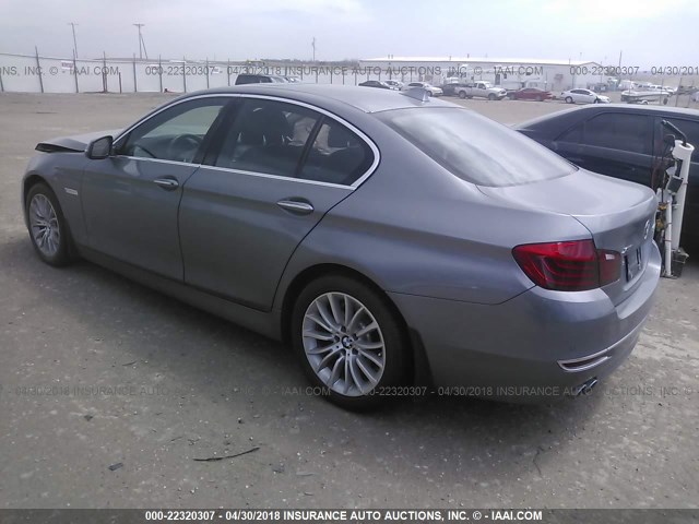 WBA5A7C51ED617763 - 2014 BMW 528 XI SILVER photo 3